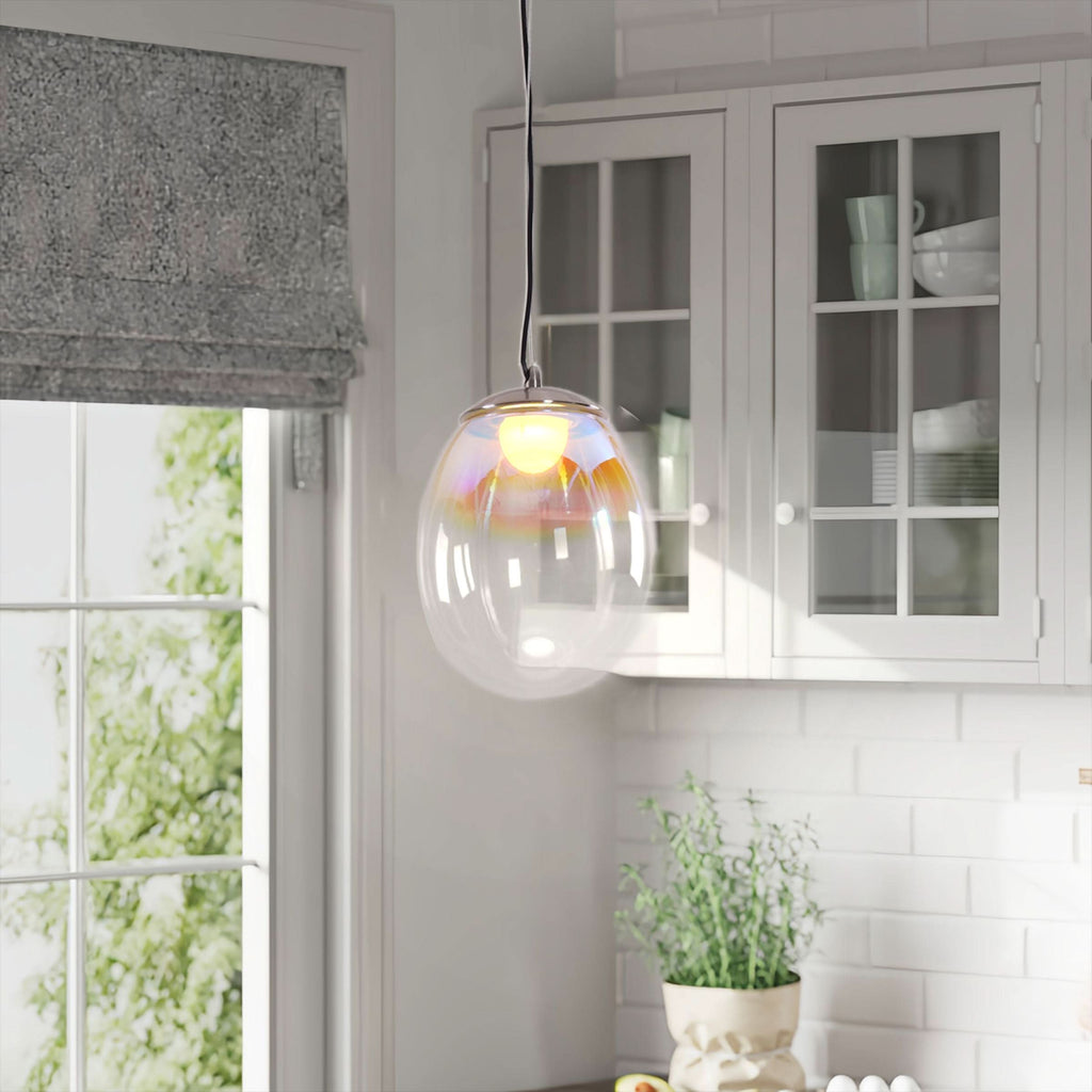 Lightsin Pendant Ceiling Light with Elegant Nebula Coloured Glass