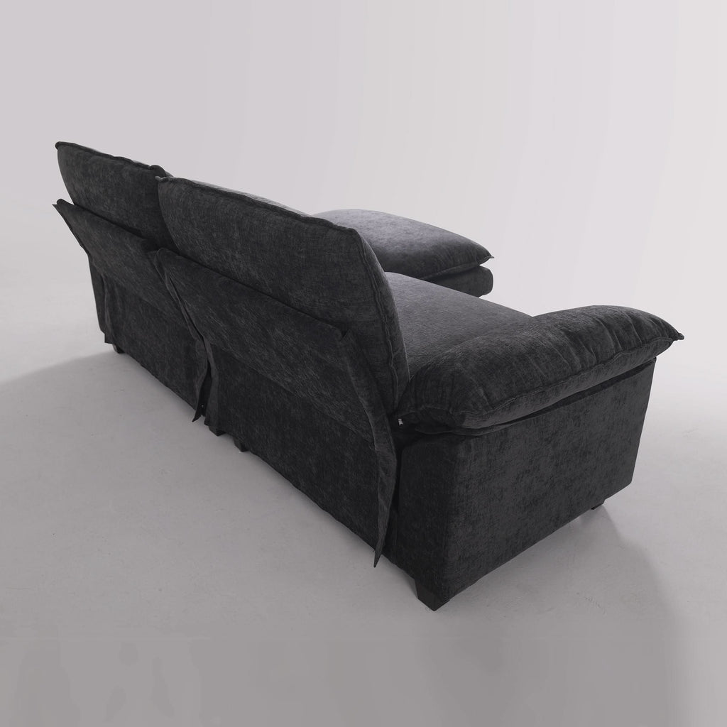 Modular Sofa Set with Chenille Upholstery and Wooden Frame