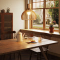 Lightsin Shadome-Nordic Wooden Cage Hanging Pendant Light