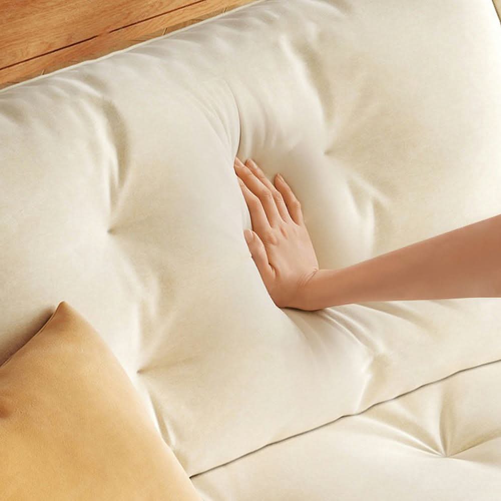 Cottonfy Solid Wood Folding Sofa Bed with Sleeper Chaise