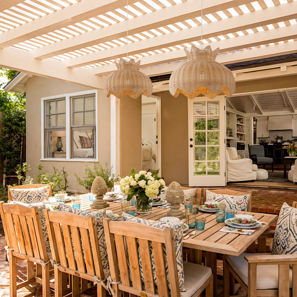 Lightsin Handwoven Paper Rope Pendant Light for a Natural & Cozy Ambiance