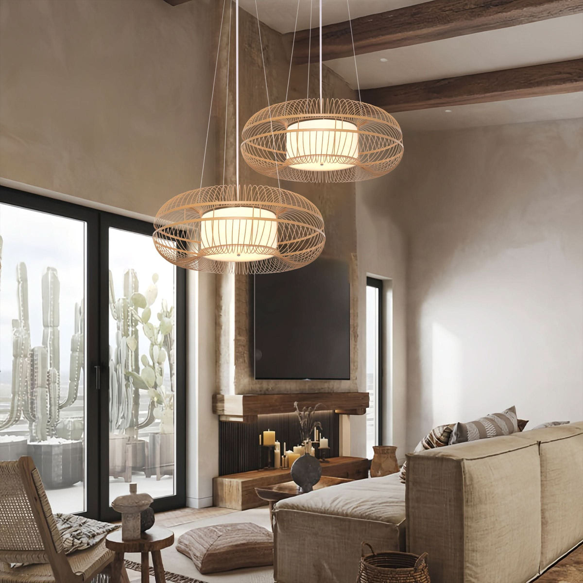 Lightsin Natural-Colored Modern Minimalist Pendant Light