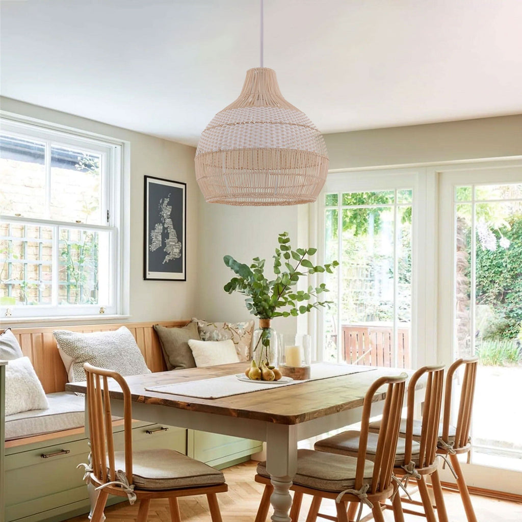 Cella-Lightsin Handwoven Rattan Pendant Light for Kitchen and Boho-Style Interiors
