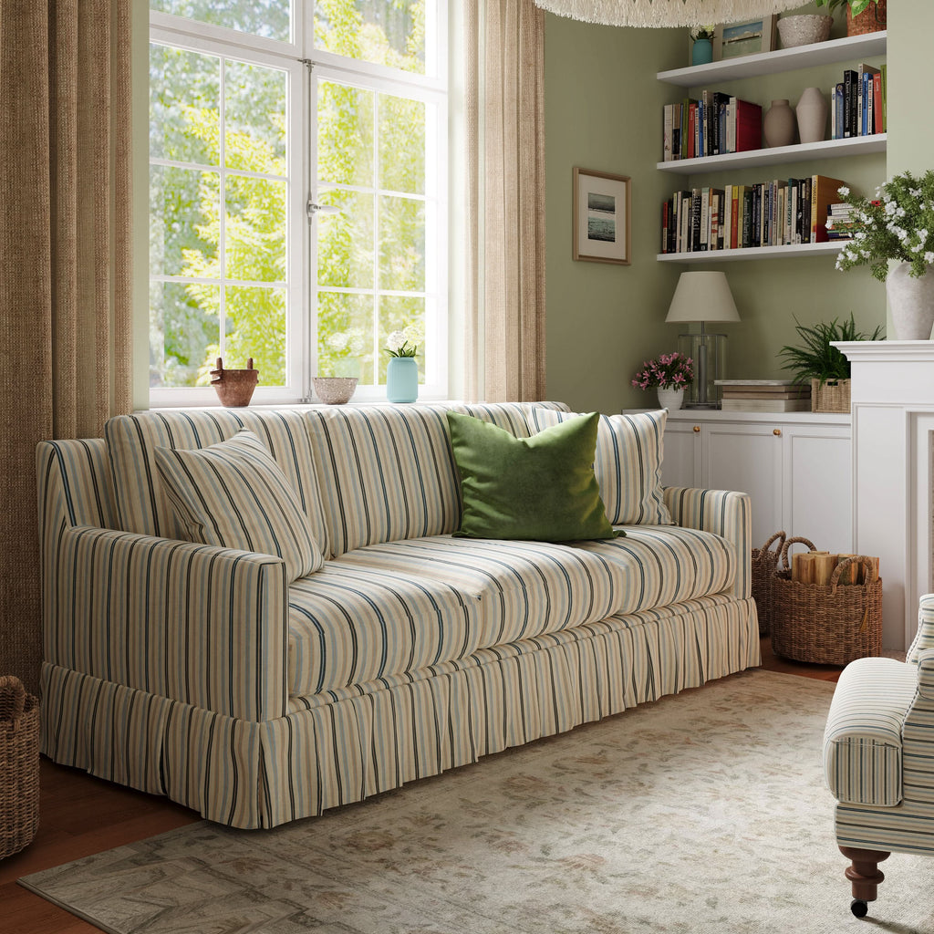 Cottonfy Country Check Sofa with Removable Skirted Covers