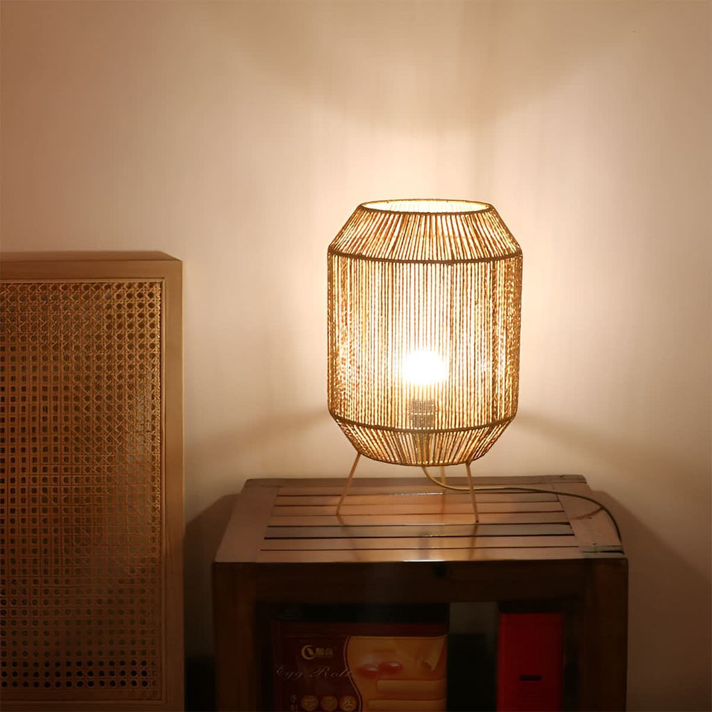 Lightsin Handcrafted Paper Rope Table Lamp Perfect for Living Rooms