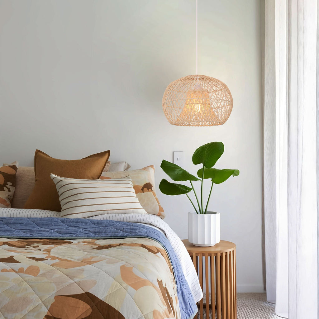 Lightsin SolNest Boho Rattan Hanging Lamp