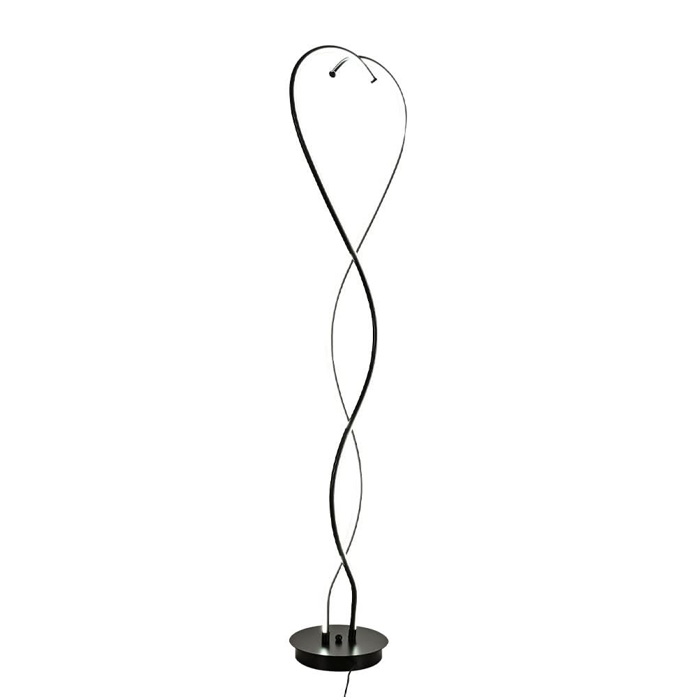 LED Floor Lamp Creative Standing Lamp with 2 Swirling Tubes