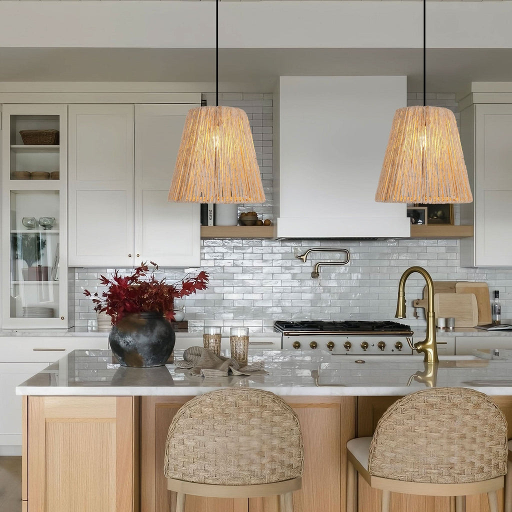 Lightsin Rustic Hemp Rope Woven Pendant Light for Cozy Interiors