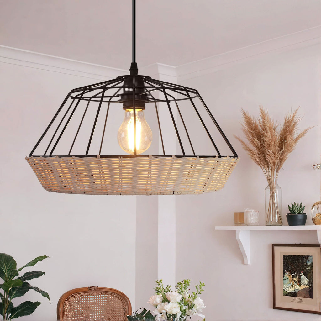Glyph-Lightsin Geometric Bamboo Pendant Light for a Touch of Natural Modernity