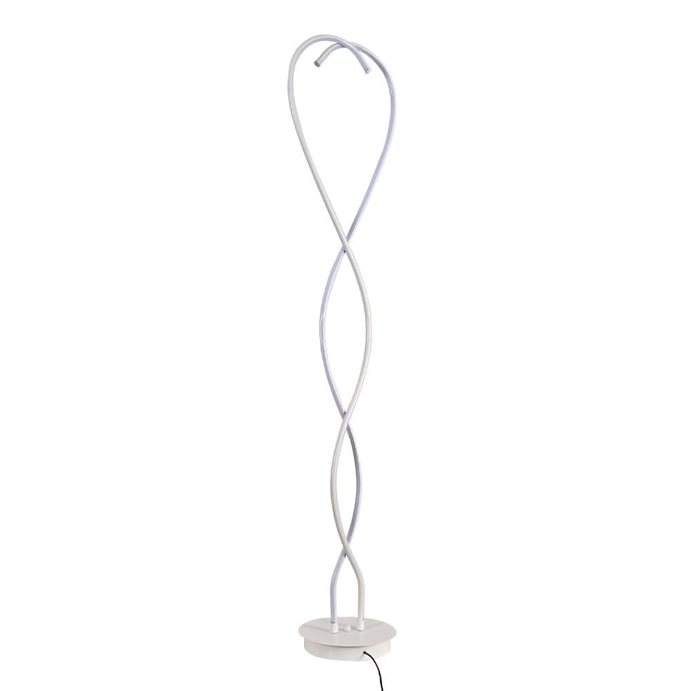 LED Floor Lamp Creative Standing Lamp with 2 Swirling Tubes