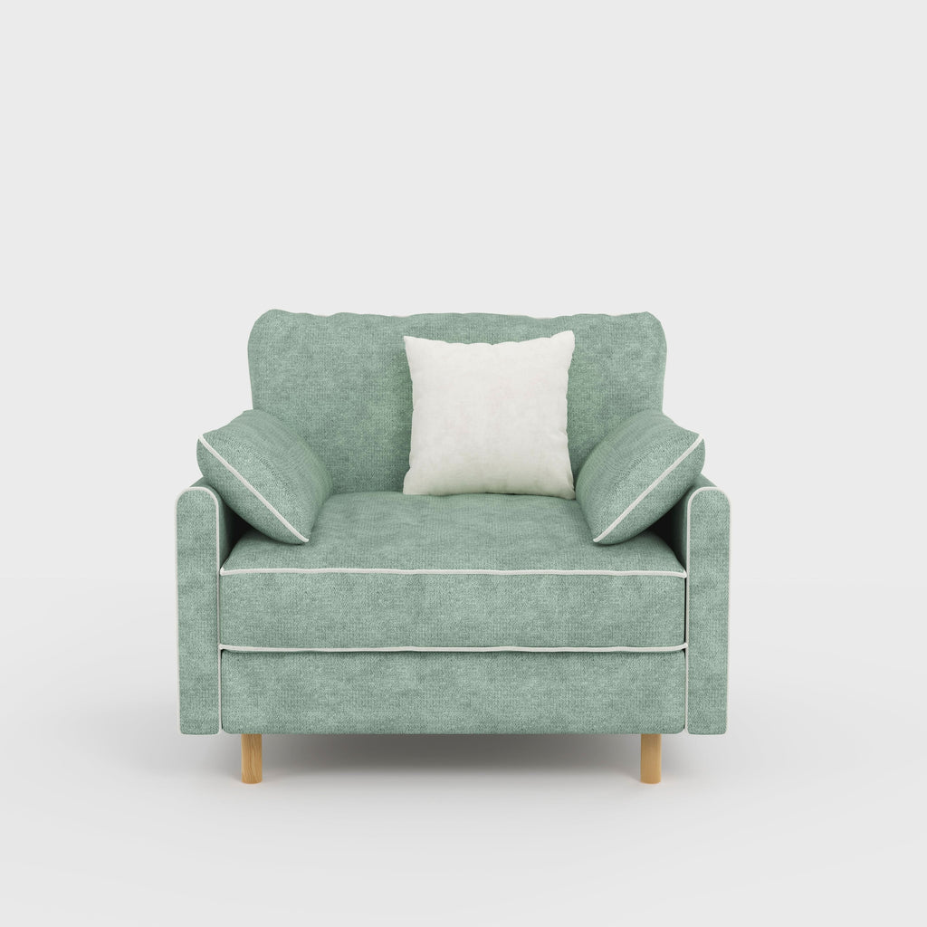 Cotton Linen Detachable Modular Sofa with Fringed Trim