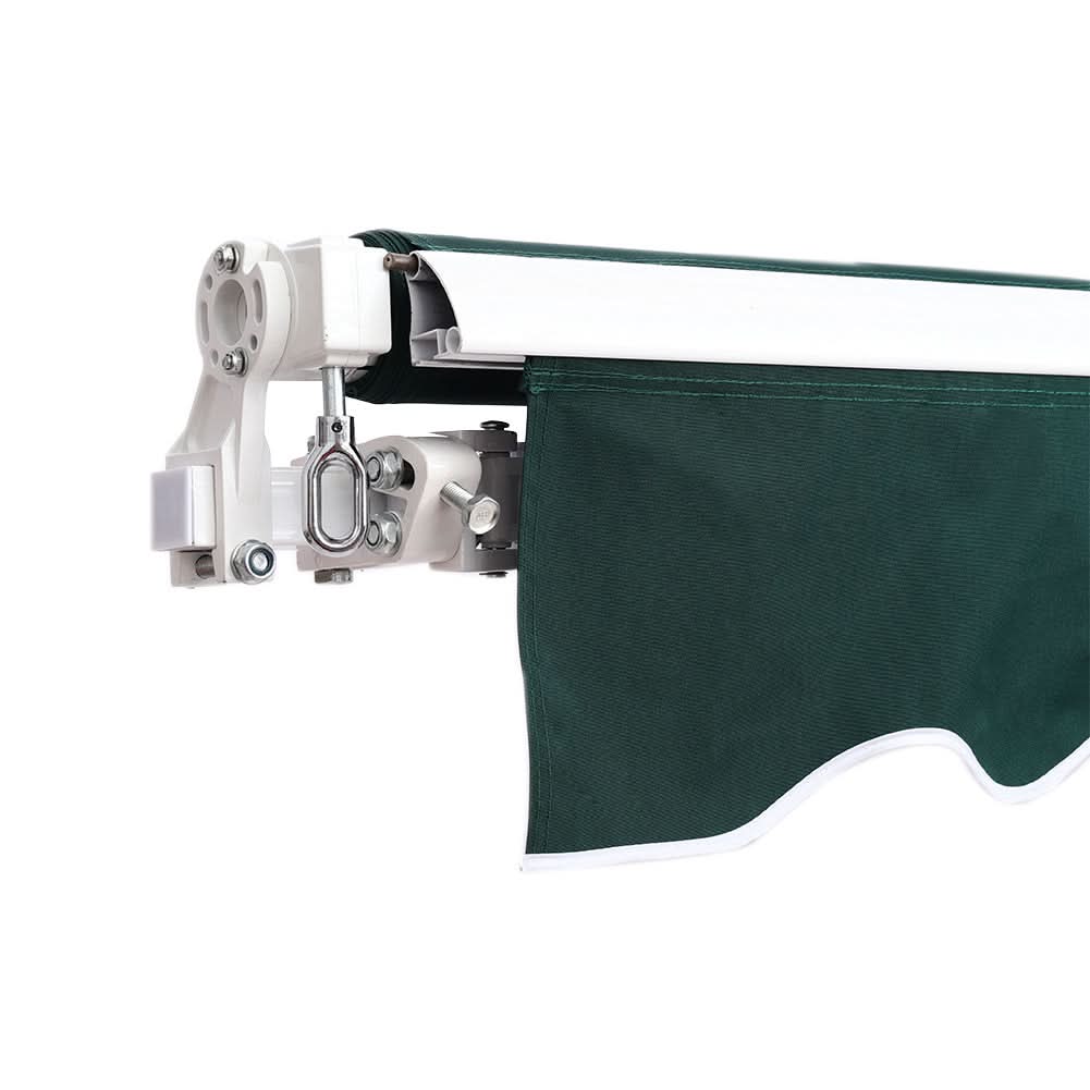 6ft/ 8ft/ 9ft/ 11ft/ 13ft Outdoor Retractable Patio Awning Canopy for Window and Door Green