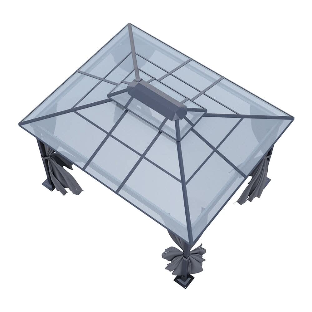 3*3.6*2.7m Iron and Aluminium Double Foof Sun Canopy