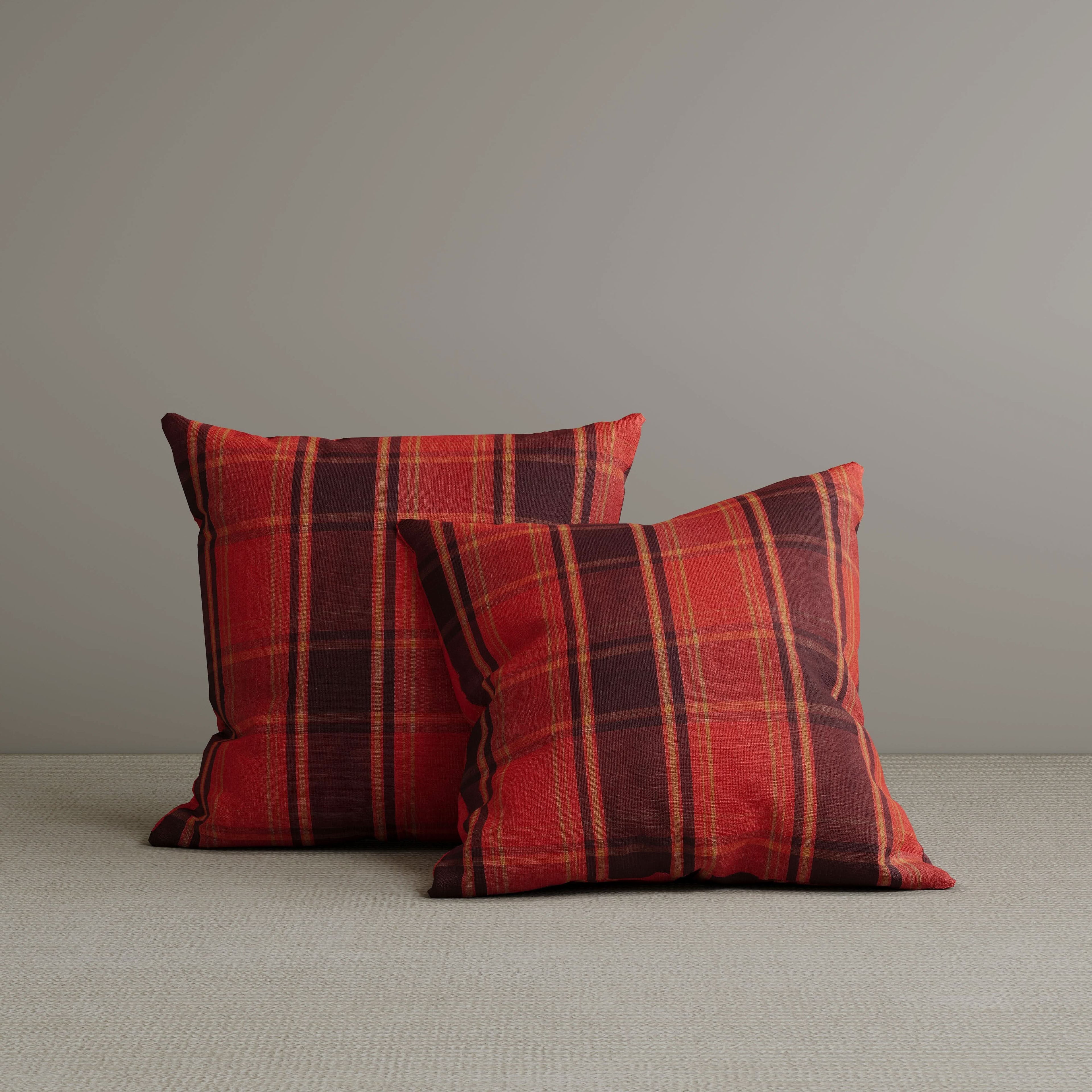 ‍Square Exclusive Design Cushion in Autumn Spice Plaid Cotton Linen, 45*45CM (100% off)