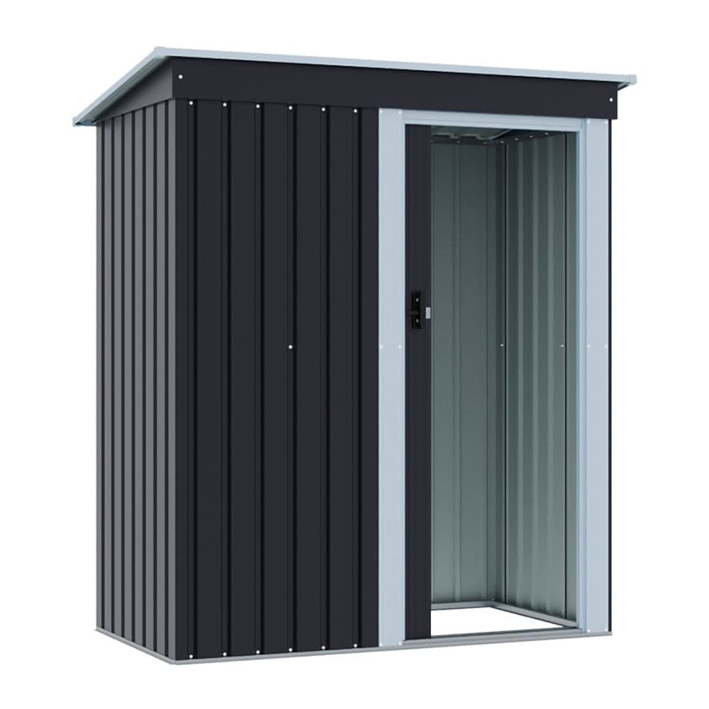 5 x 3 ft Metal Outdoor Storage Shed with Lockable Door for Garden (Ver. 2)