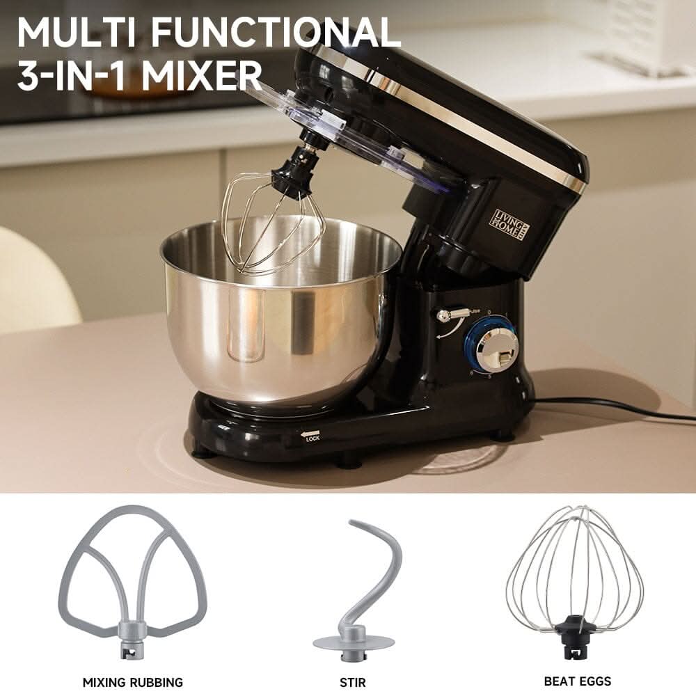 5.5-Quart Household Stand Black Mixer