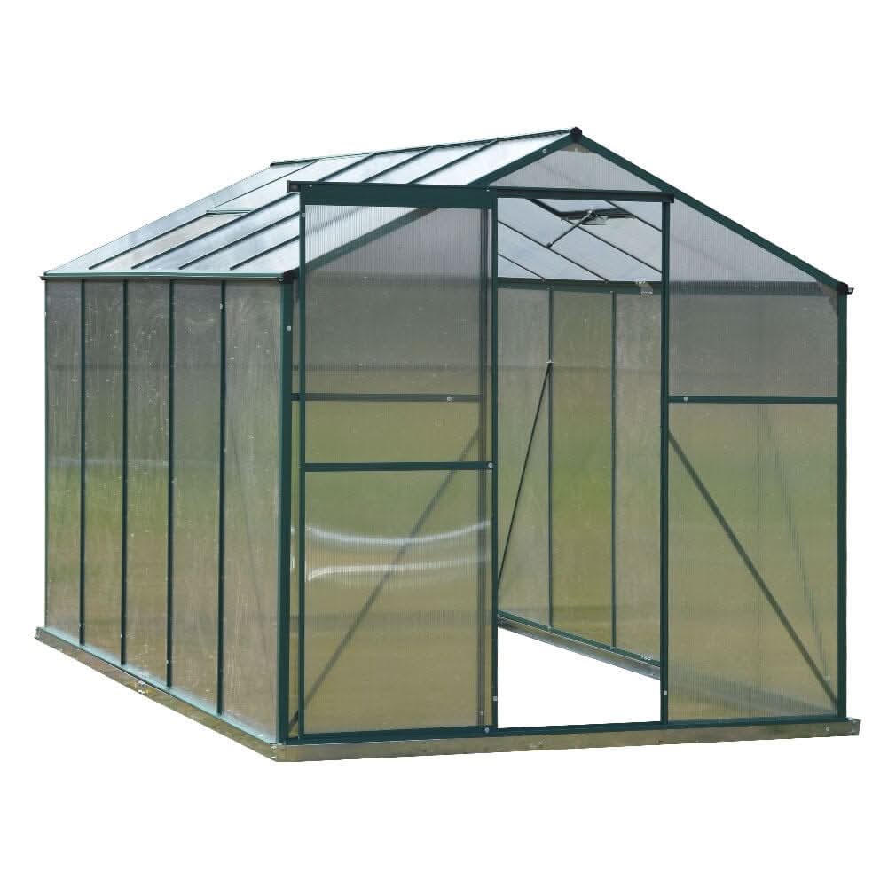 Large Aluminium Hobby Greenhouse and Window Opening