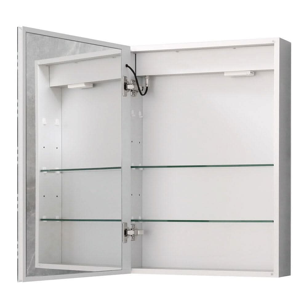 700x500MM LED Illuminated Mirror Cabinet with Shaver Socket&Demister Pad