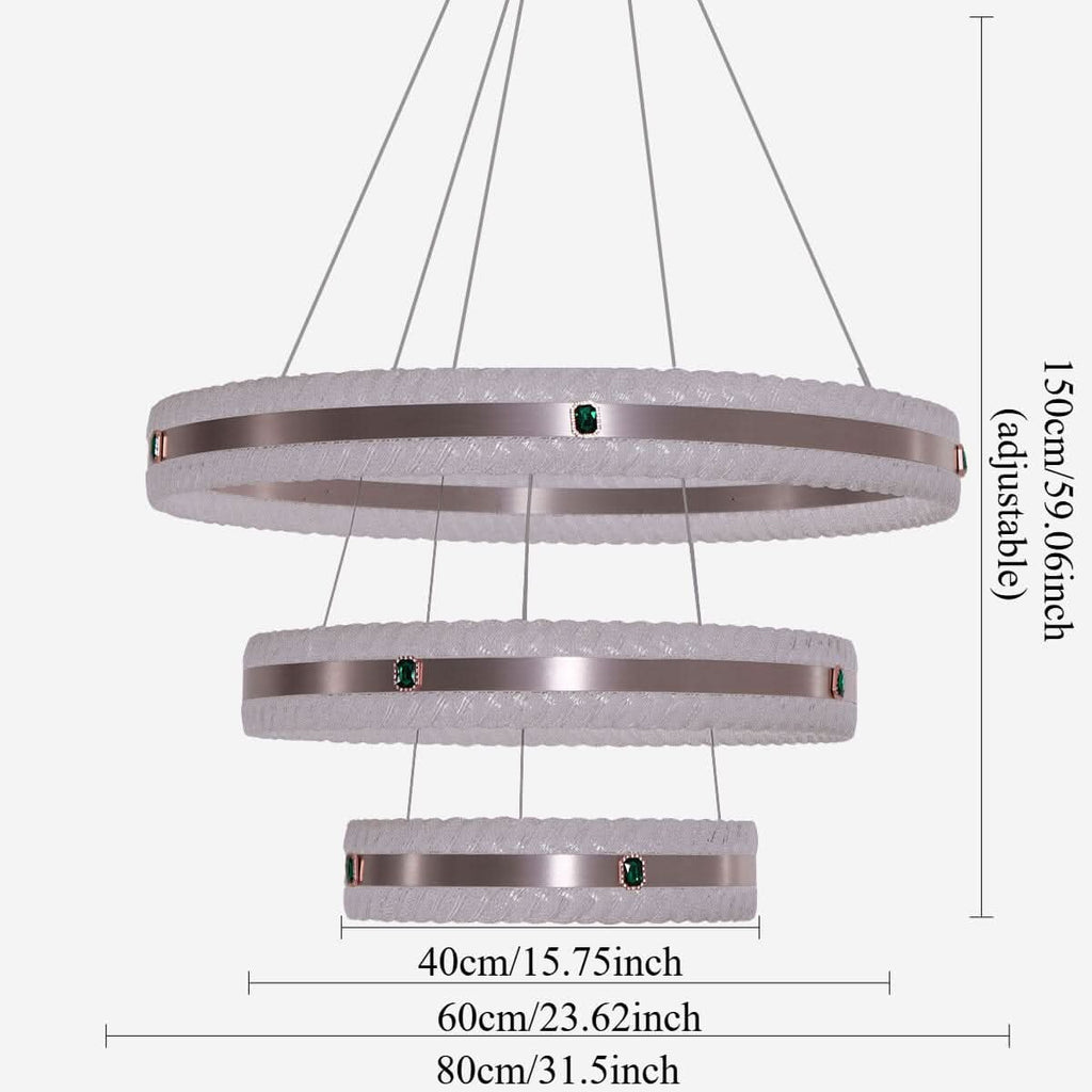 Lightsin Elegant Gold Interwoven Ring Pendant Light