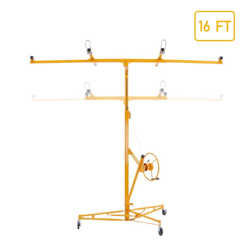 11/16ft Yellow/Red/Black/Blue Drywall Lifter with Rolling Casters Panel Hoist