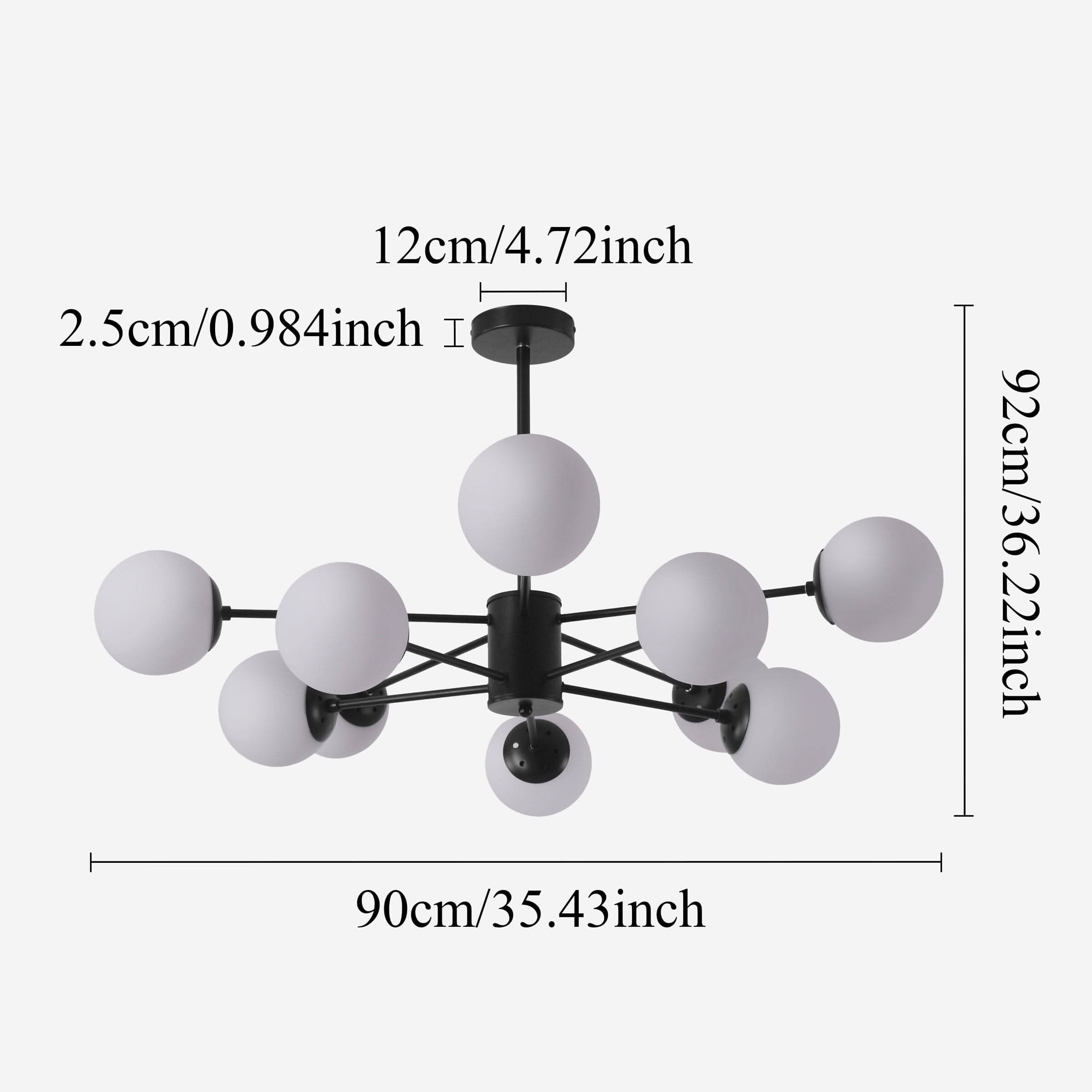 Lightsin Cumulus - Modern Metal Chandelier Tubular Design Chandelier with LED White Shade
