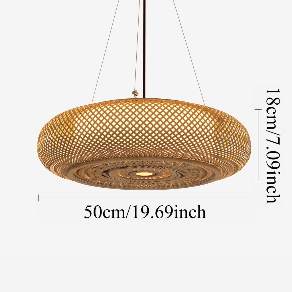 Lightsin Lutta-Natural Bamboo Pendant Light for Warm Ambiance Décor