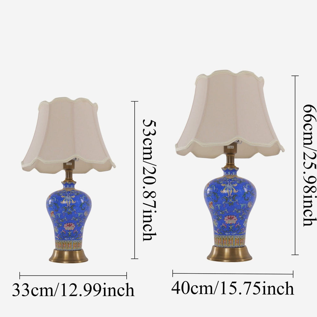 Lightsin Elegant Handcrafted Ceramic Table Lamp Collection with Floral Design
