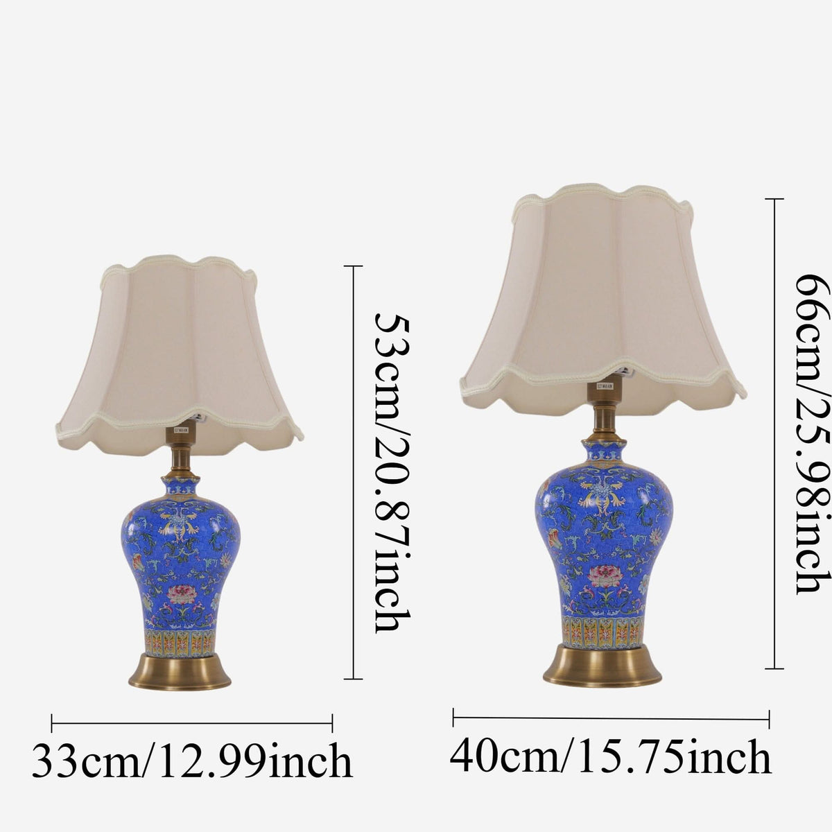 Lightsin Elegant Handcrafted Ceramic Table Lamp Collection with Floral Design
