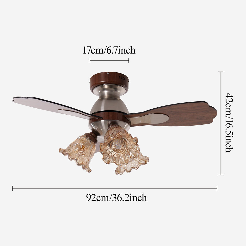 Lightsin 36 Inch Ceiling Fan with Reversible Motor and Timer