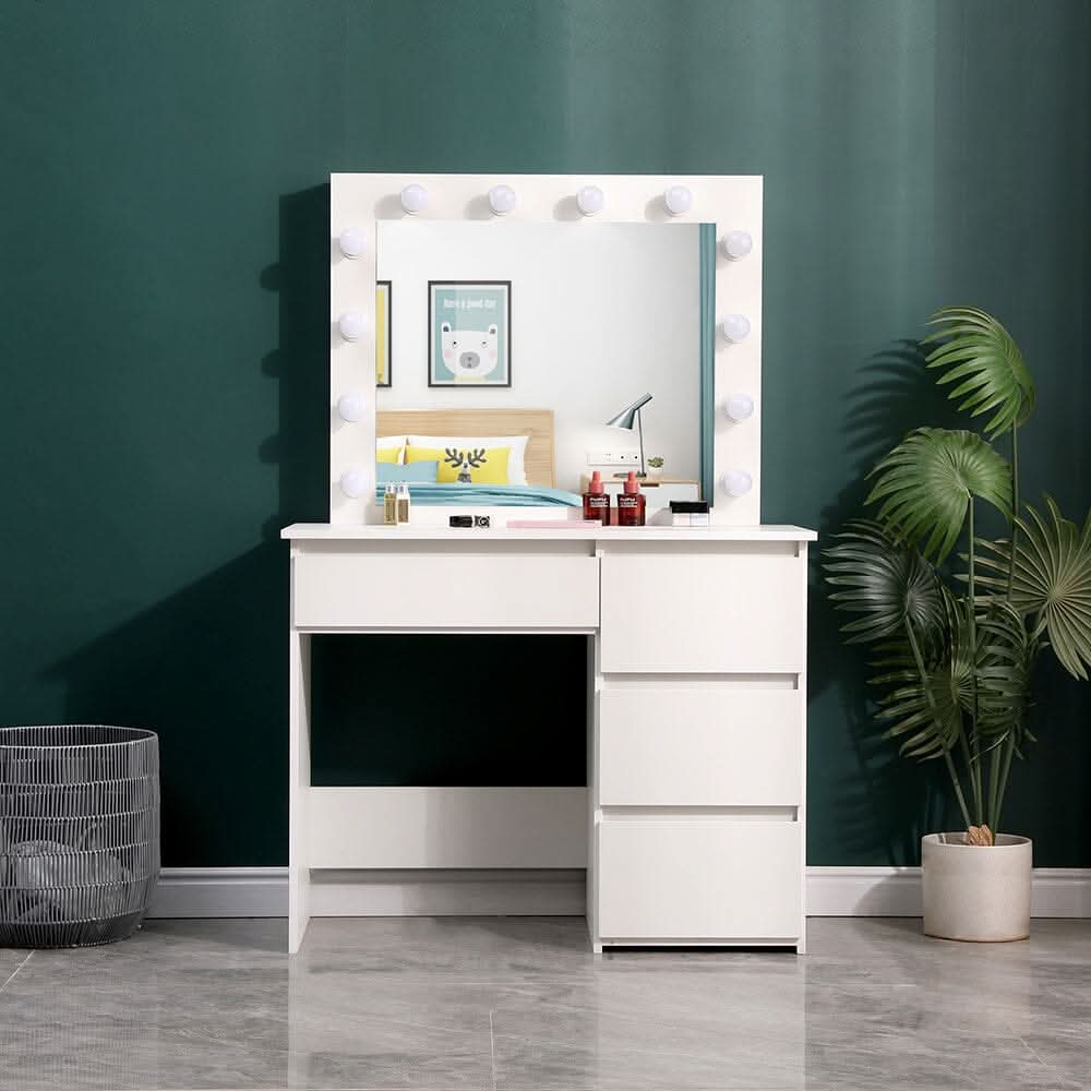 43cm D Hollywood Dressing Table with Large Lighted Mirror