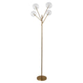 155cm H Gold Foot Switch 4 Light Tree Floor Lamp