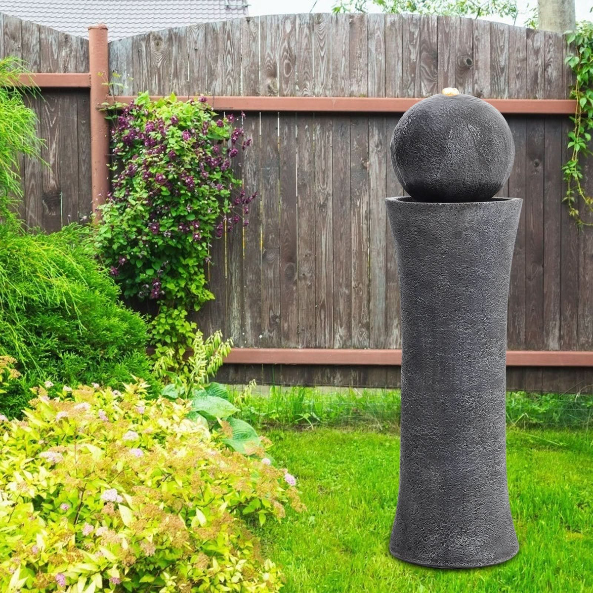 Modern Cylindrical Water Polo Fountain Backyard Decorated Fountain