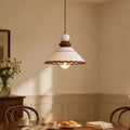 Brown Ceramic Lace Pendant Light | E27 Decorative Ceiling Lamp