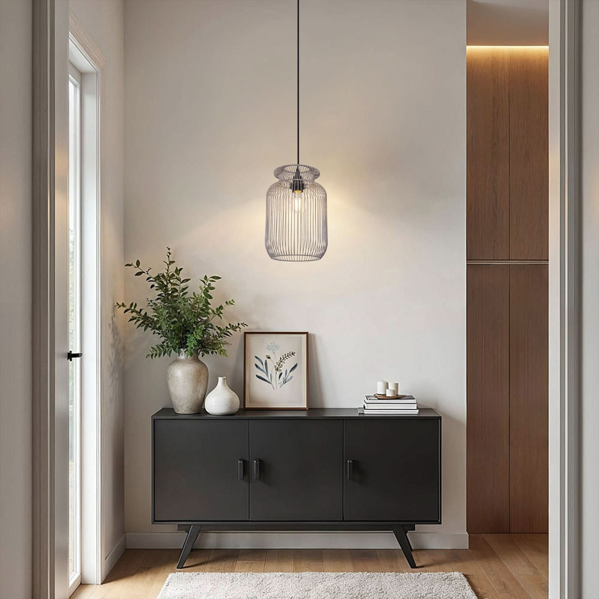 Glyph-Lightsin Sleek Modern Grey Iron Pendant Light for Home Decor