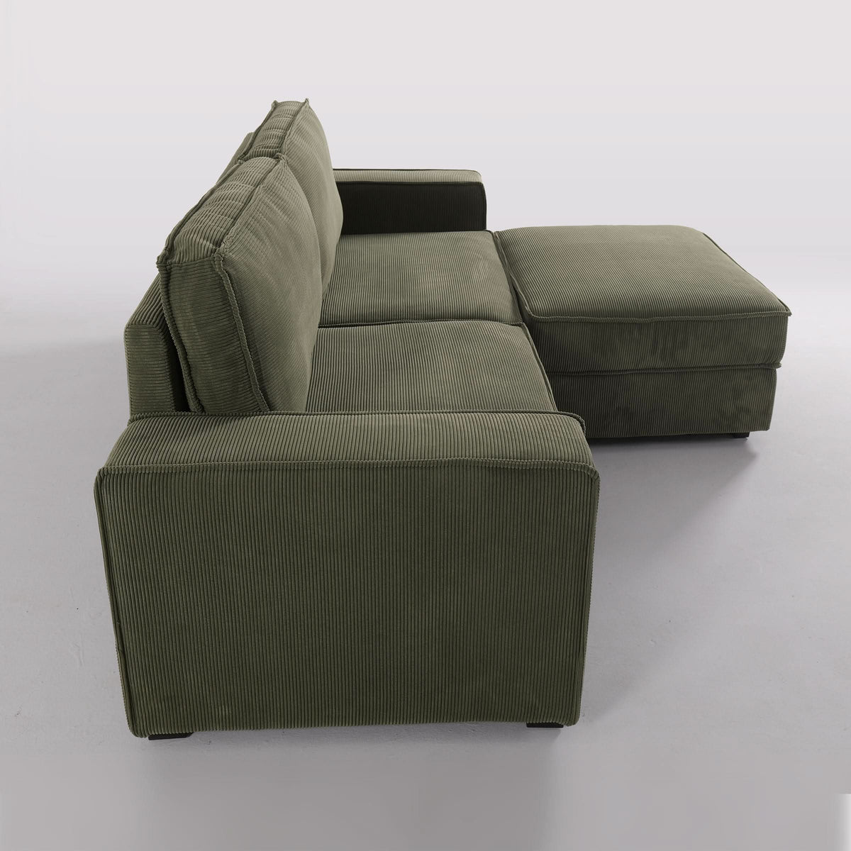 Comfort Sofa and Ottoman Set with Footstool Plastic Legs