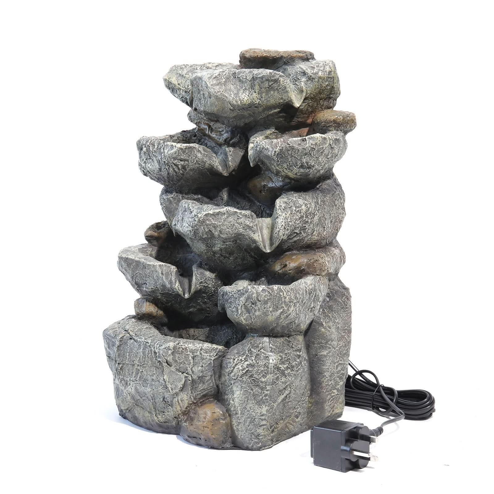 49CM Height Garden Cascading Waterfall Tiered Water Fountain Pump