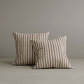 ‍Cottonfy Square Exclusive Design Cushion in Red Striped Cotton Linen, 45*45CM (100% off)
