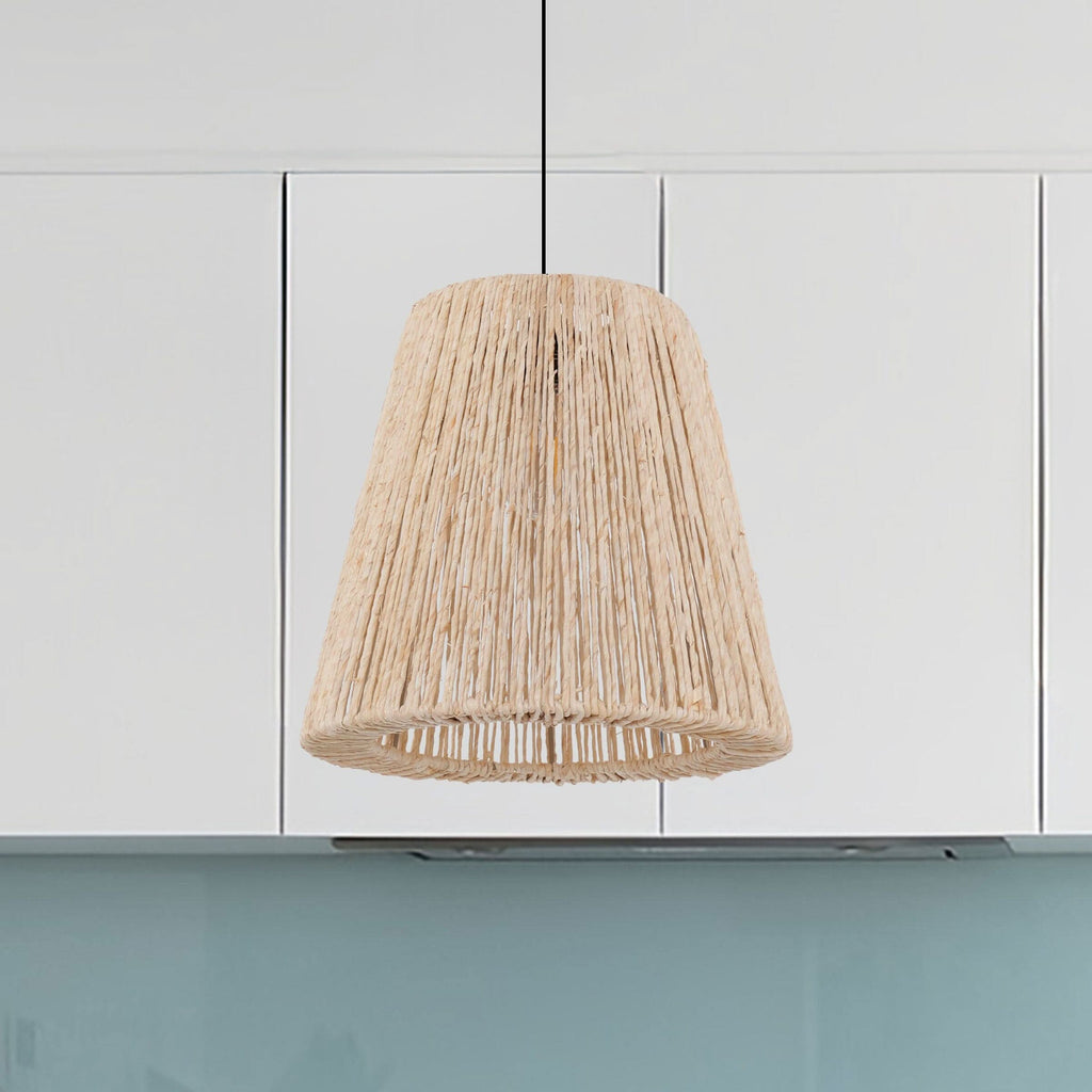 Lightsin Rustic Hemp Rope Woven Pendant Light for Cozy Interiors
