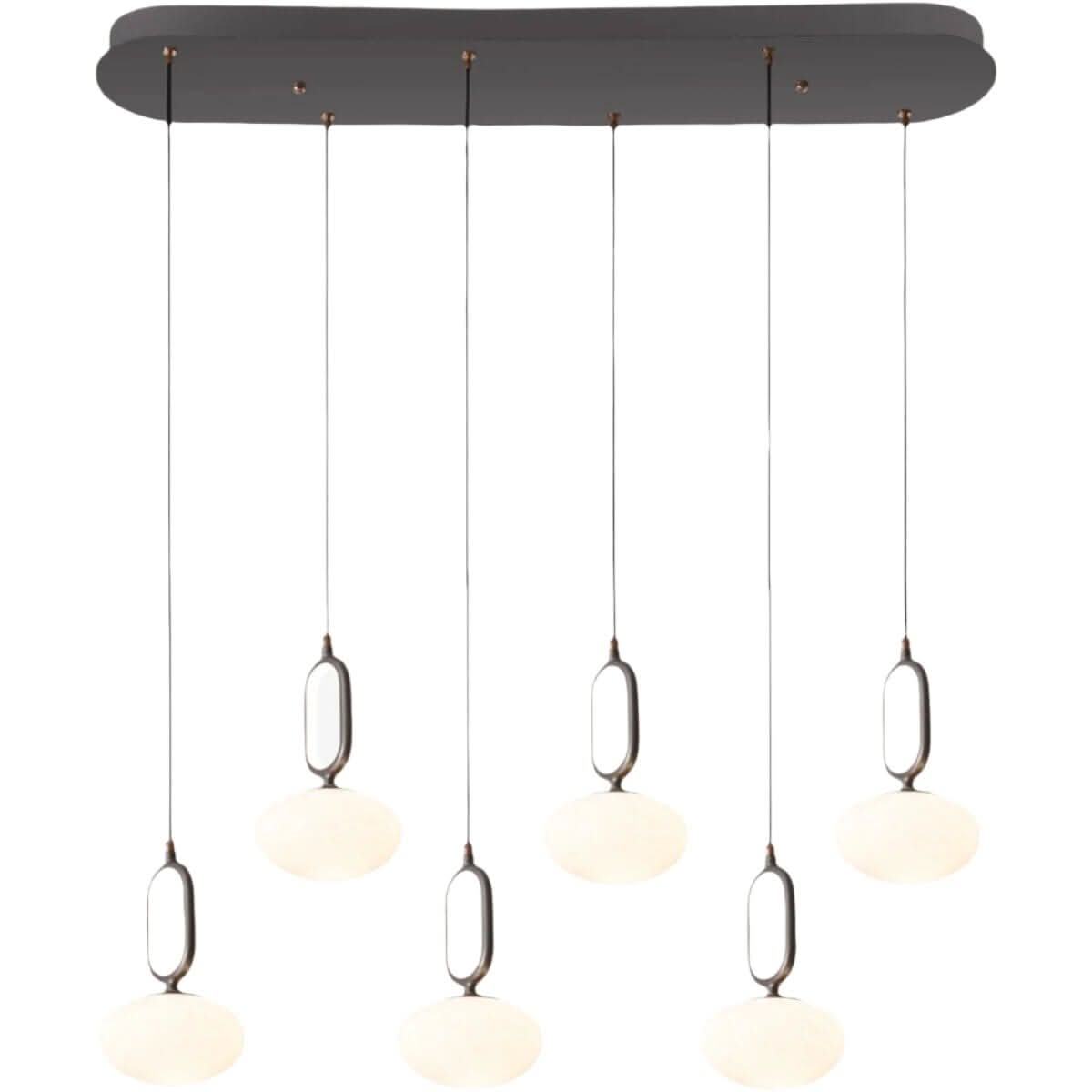 Lightsin Cloud Glass Pendant Light with Tri-Colour LED and Metal Frame