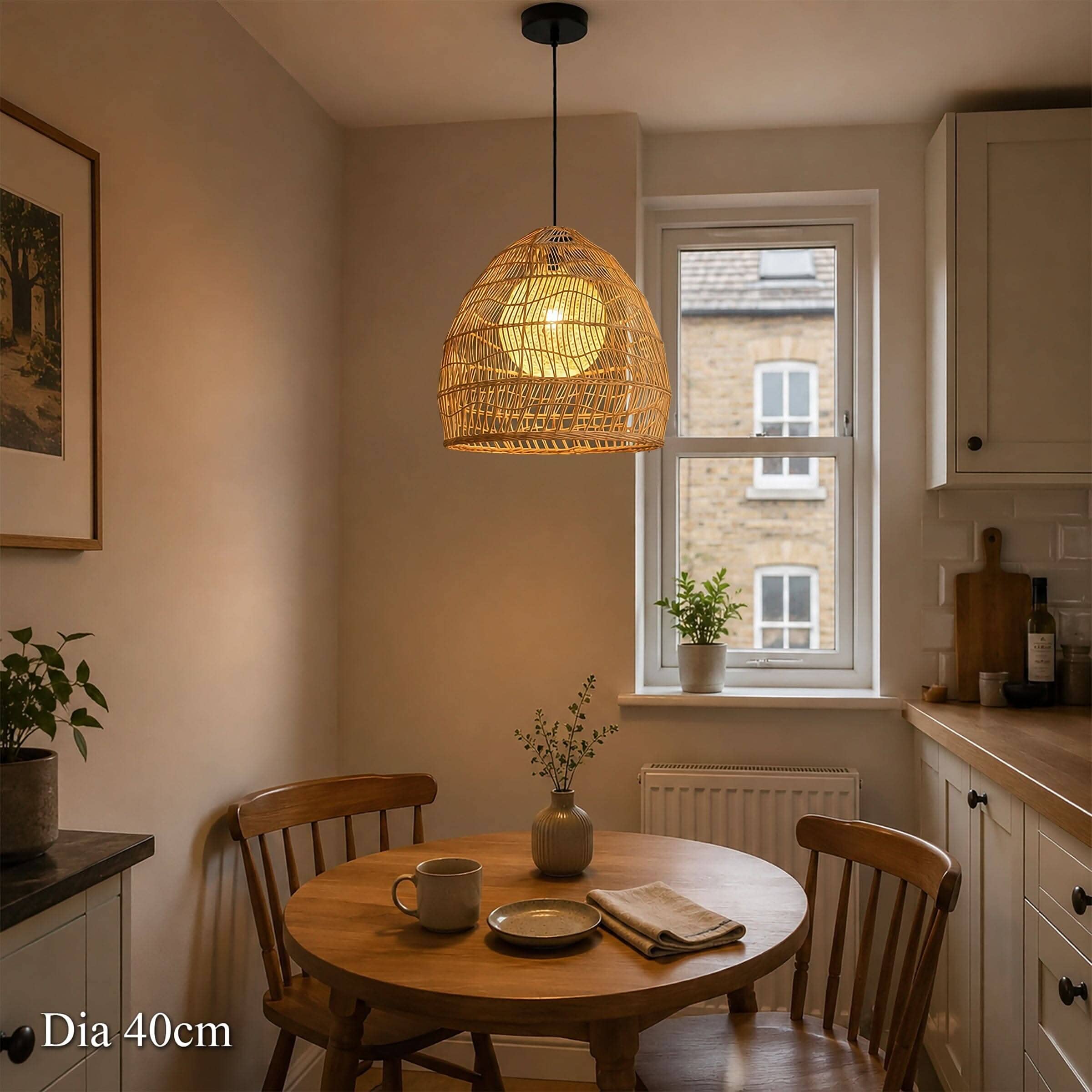 ‍Cella-Lightsin Natural Rattan Pendant Light with Optional Woven Inner Sphere (100% off)