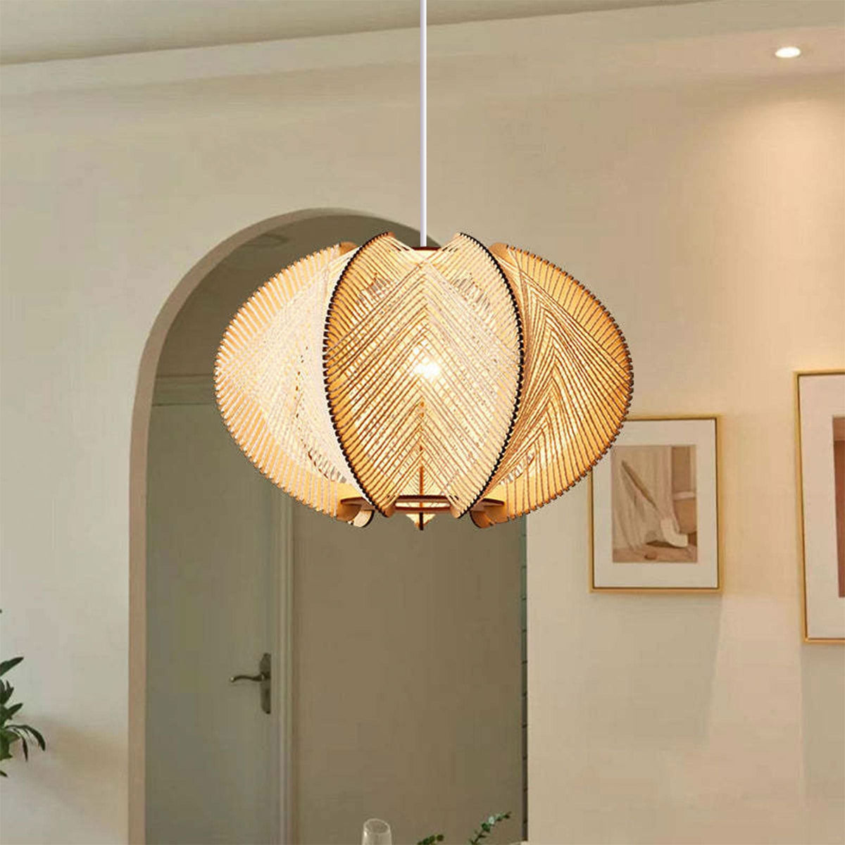 Lightsin Handmade LED Wooden Pendant Light 40/60 Dia