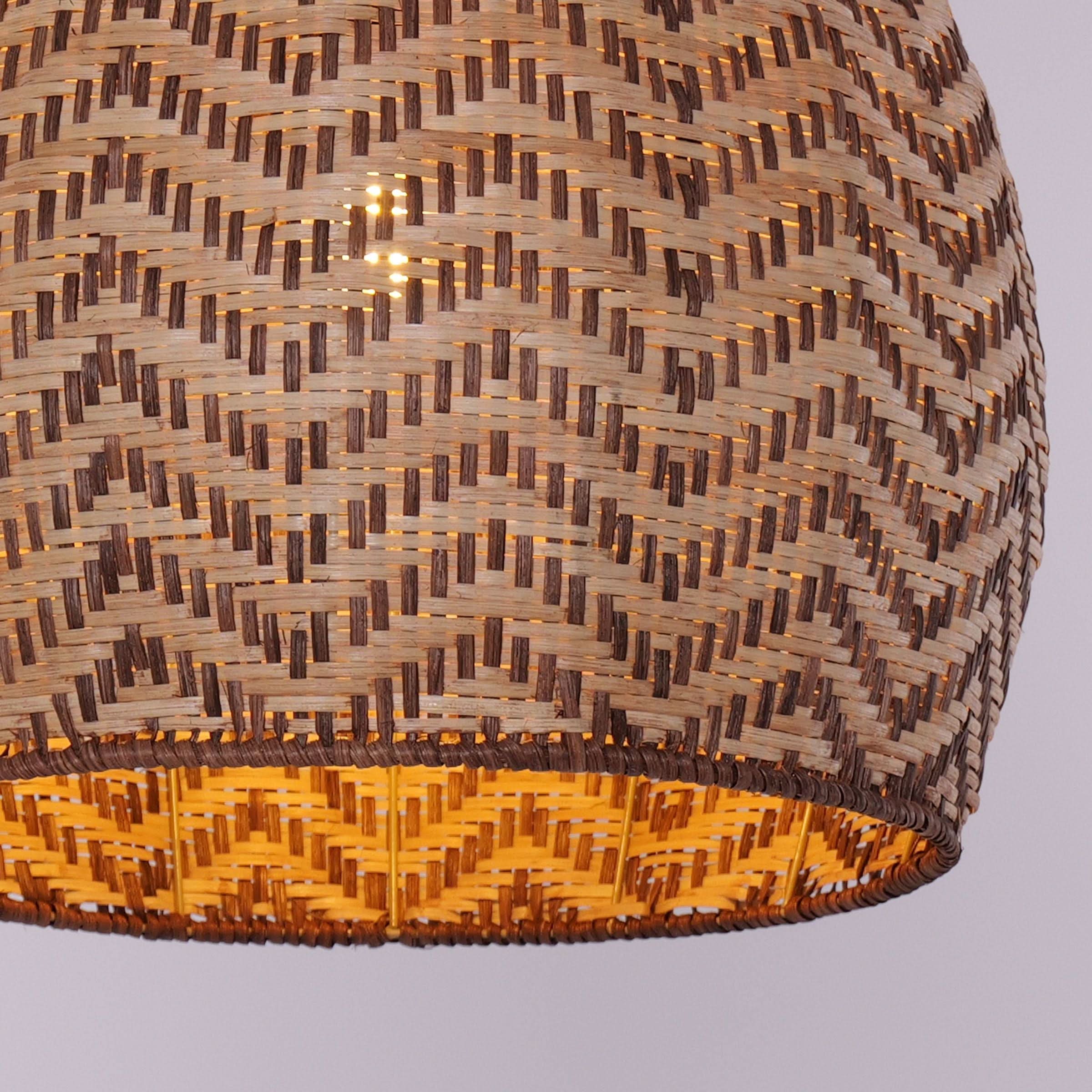 Lightsin Woven Rattan Ceiling Light with Wave Details for Modern Ceiling Lights