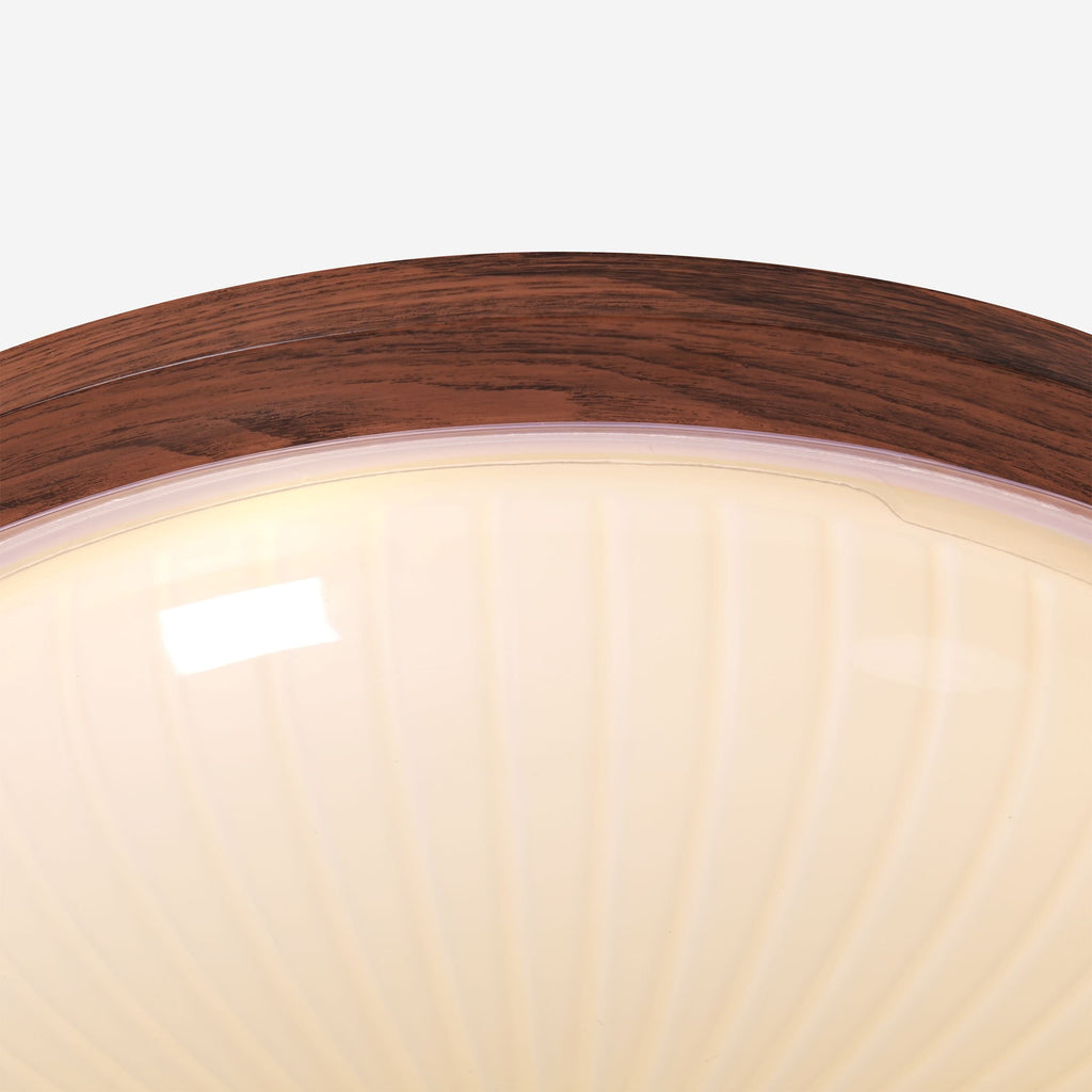 Walnut Acrylic Shade Ceiling Light | Colour-Changing Flush Mount
