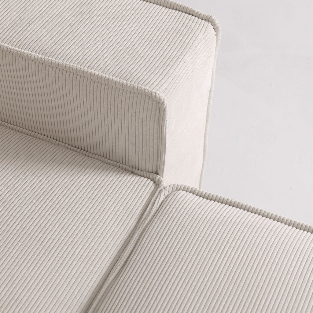 Comfort Sofa and Ottoman Set with Footstool Plastic Legs