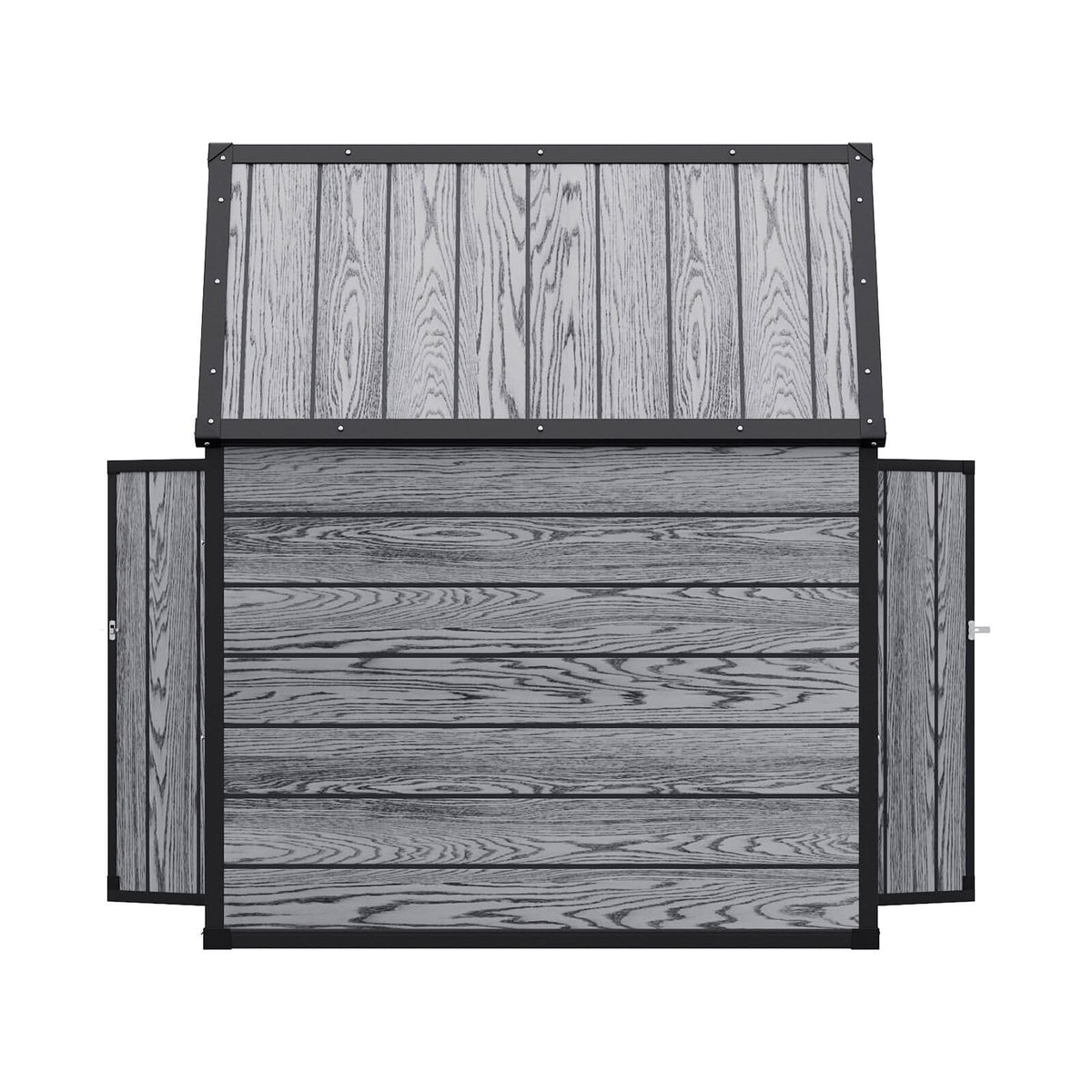 4x2ft Plastic Waterproof Grey Garden Tool Bicycle Storage Shed