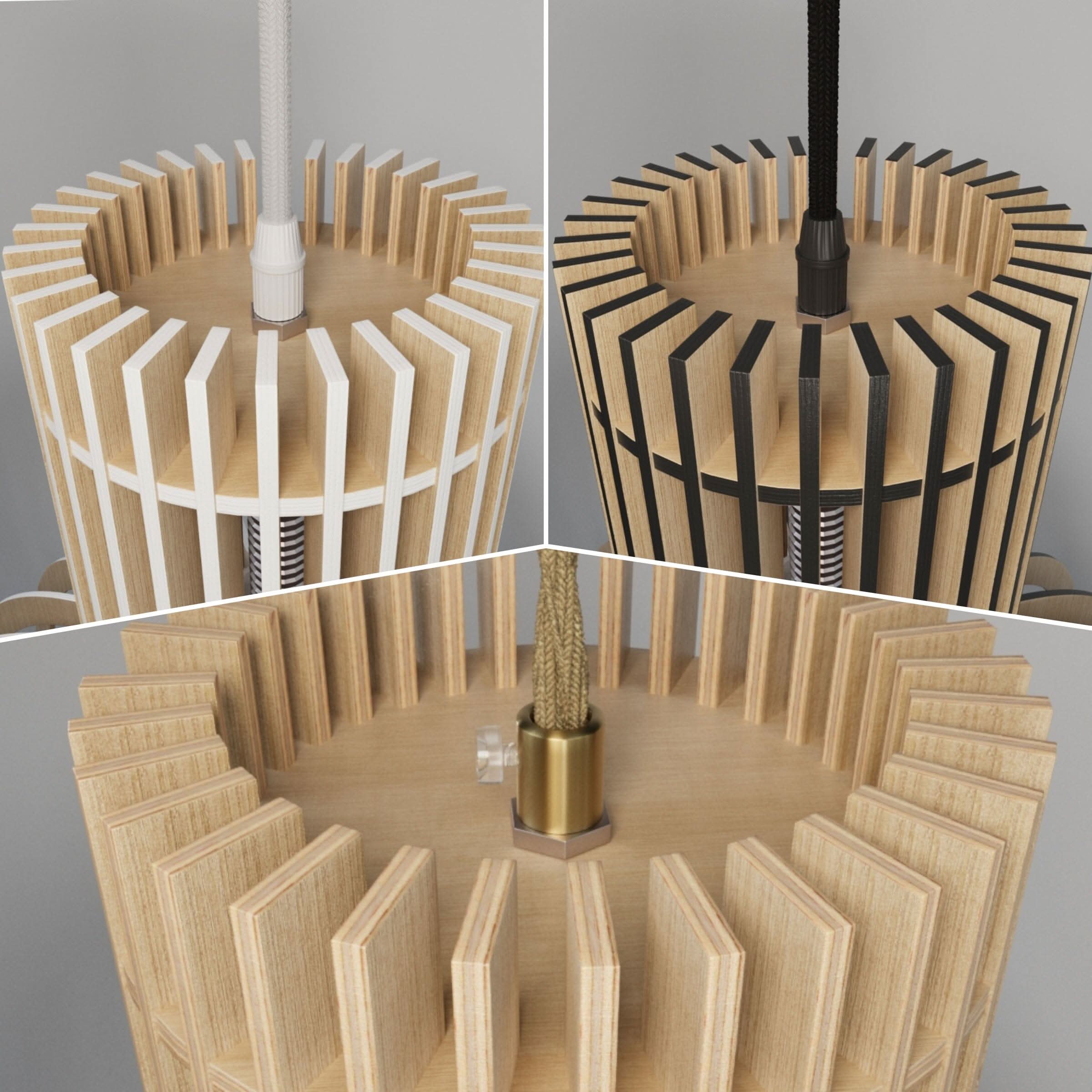 Lightsin Shadome-Scandinavian LED Wooden Birdcage Pendant Light