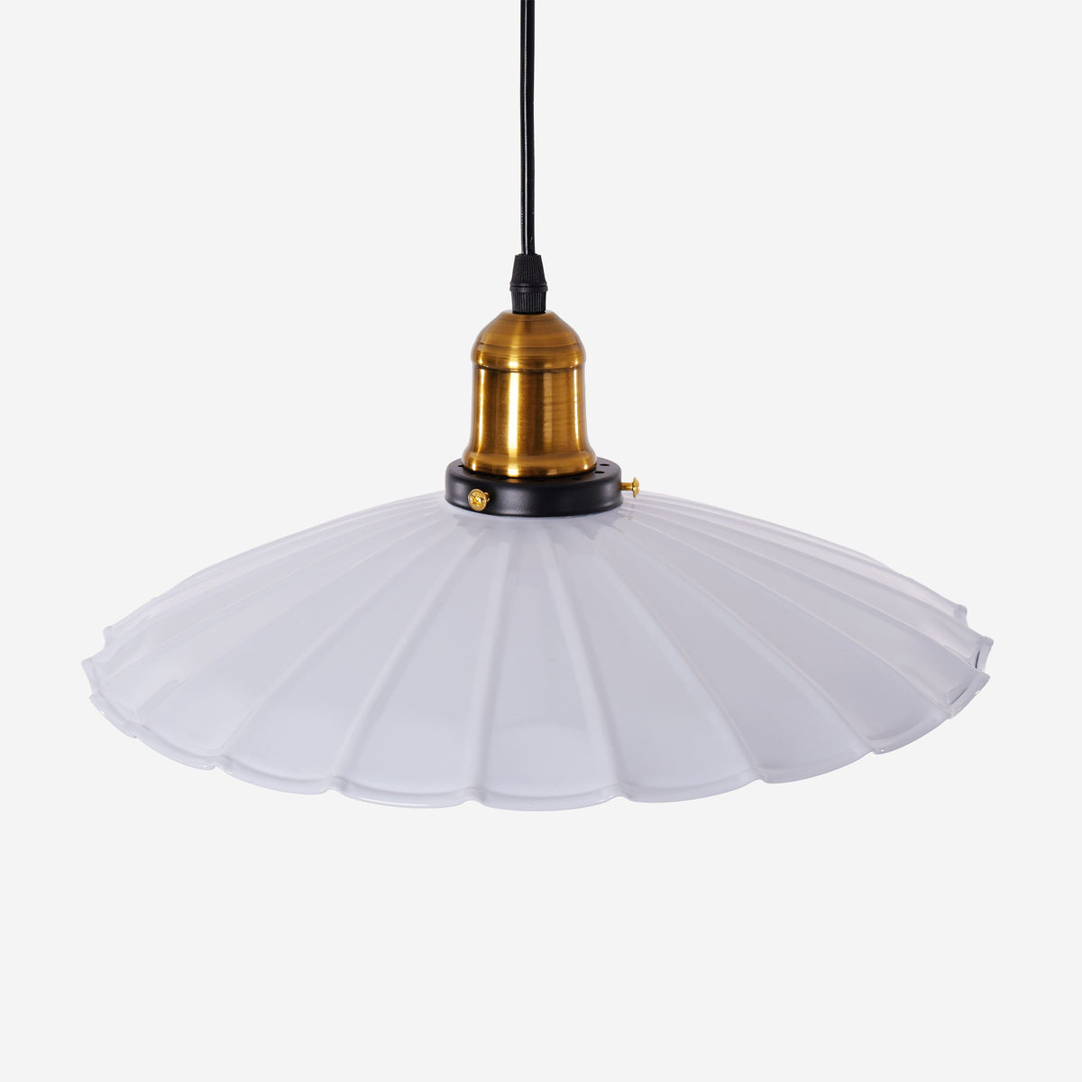 White Iron Pendant Light | Adjustable E27 Ceiling Lamp