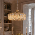 Lightsin Opulent Crystal Elegance Adjustable Pendant Light