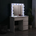 43cm D Hollywood Dressing Table with Large Lighted Mirror