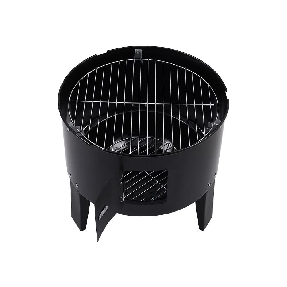 80 cm H 3 in 1 BBQ Charcoal Grill 3 Tier Smoker